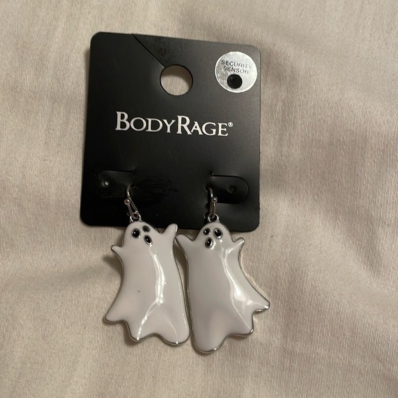 Body Rage Halloween Ghost Dangle Pierced Earrings - Picture 1 of 3